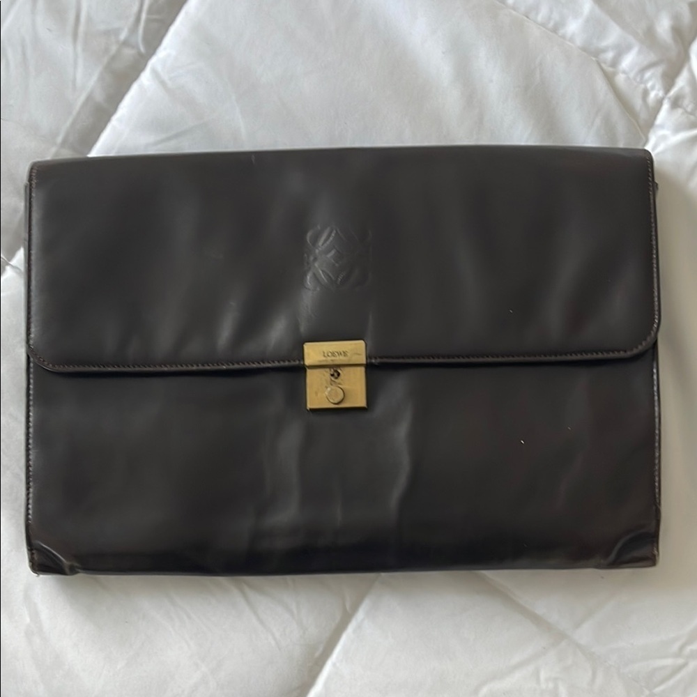 Loewe Vintage Auth Black Smooth Leather Unisex Briefcase/Documents Holder. MA75 - Picture 2 of 9